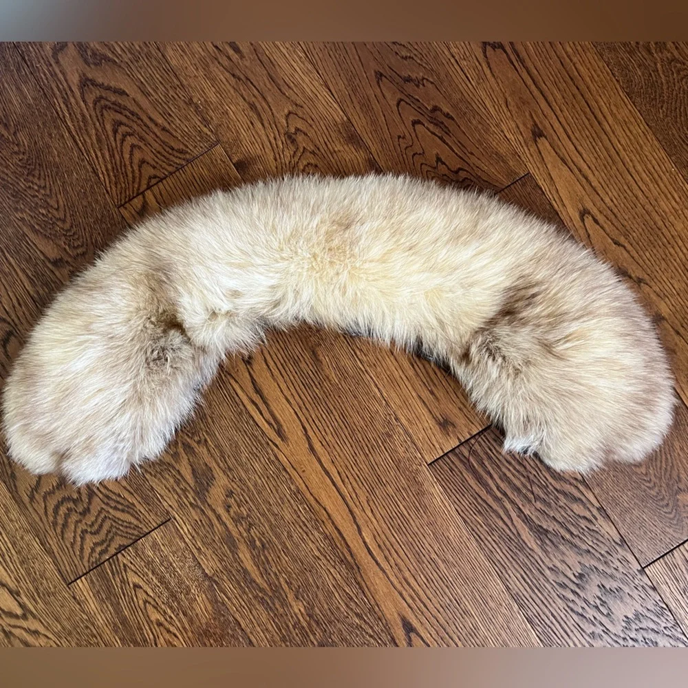 Vintage wool winter coat with removable fur collar - Picture 6 of 8